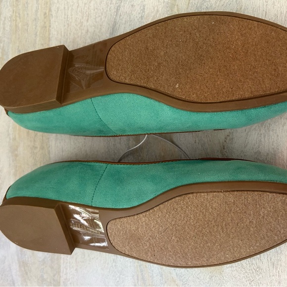 NWT MERONA Women's Mali Green Loafers Flats Shoes Brown Tassels Mint NEW SZ 8.5 - Picture 4 of 7